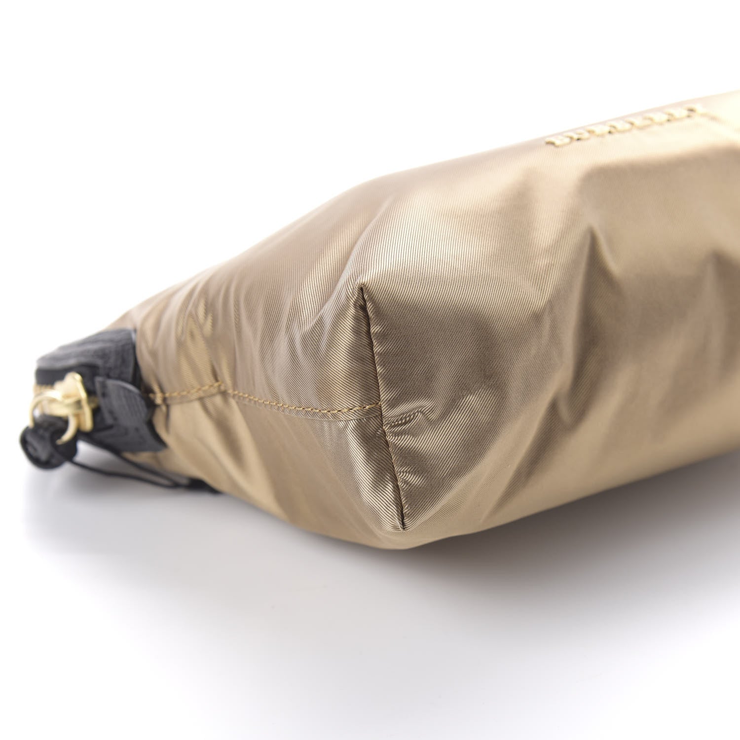 Burberry Nylon Large Border Pouch Gold Black 6 of 10