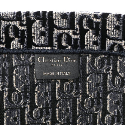 Christian Dior Oblique Velvet Book Tote Blue Multicolor 6 of 9