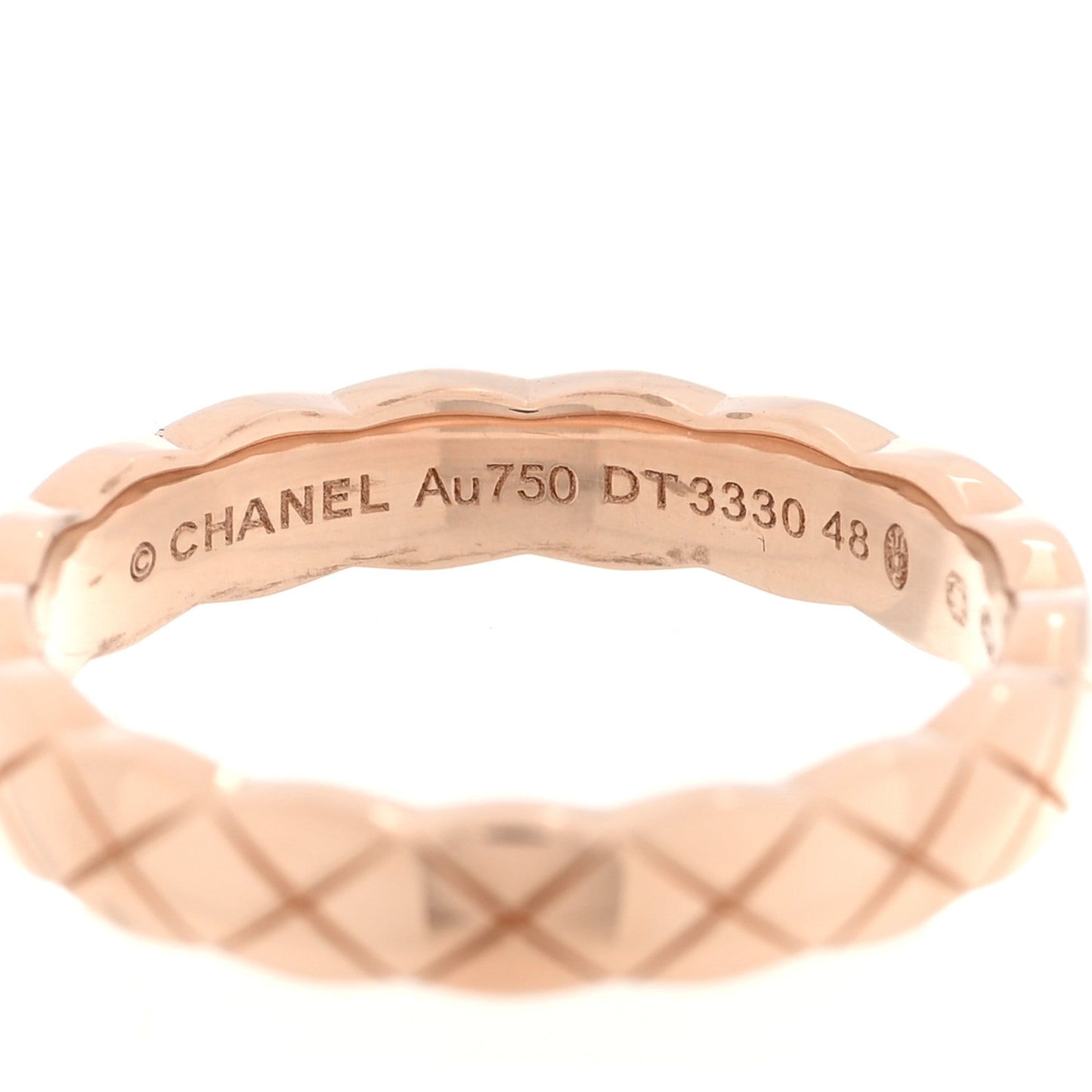 18K Beige Gold Mini Coco Crush Ring 48 4.5