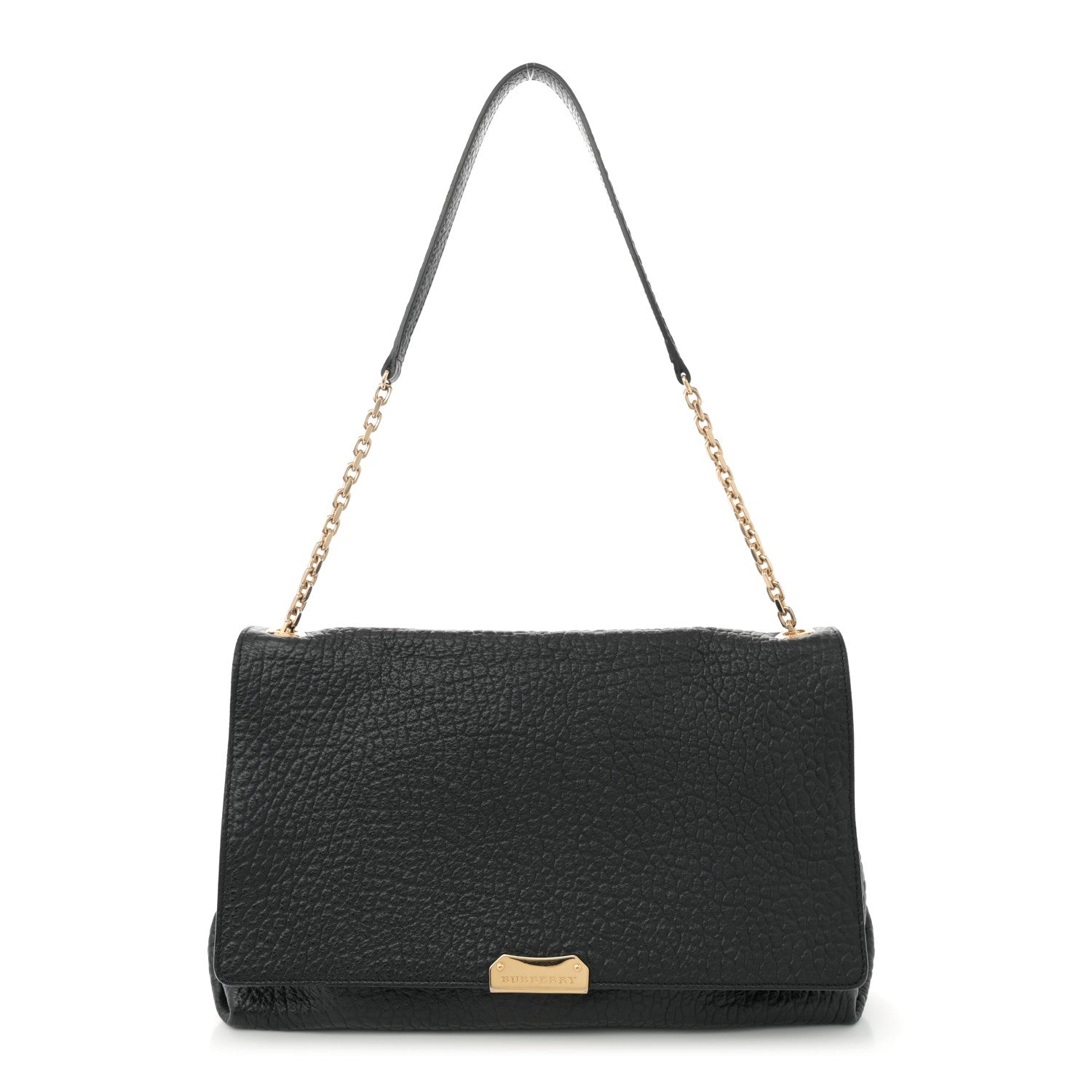 Burberry Signature Grain Large Mildenhall Shoulder Bag Black 1 of 12