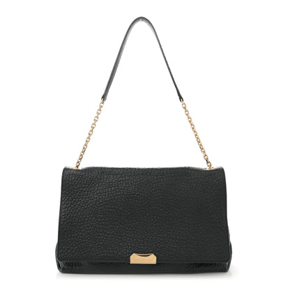 Burberry Signature Grain Large Mildenhall Shoulder Bag Black 1 of 12