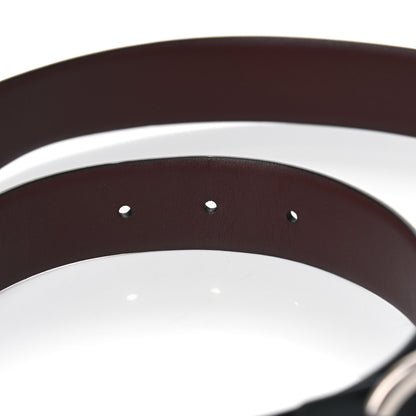 Chanel Calfskin CC Reversible Belt 80 32 Black Burgundy 3 of 5