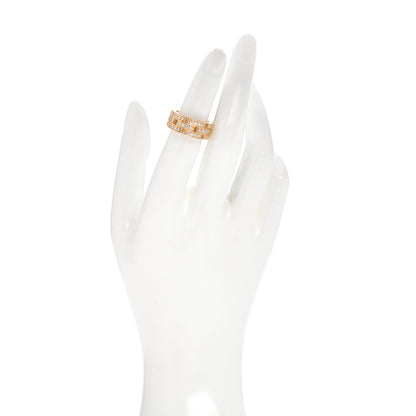 Cartier 18K Yellow Gold Diamond Maillon Panthere 3 Half Rows Paved Ring 50 5.25 2 of 4