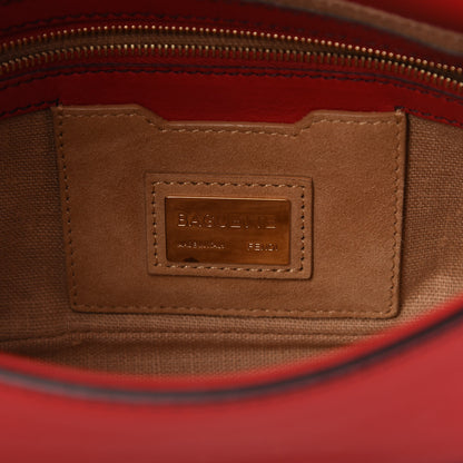 Fendi Vitello Flamingo Enamel Interchangeable Strap Baguette Red 8 of 9