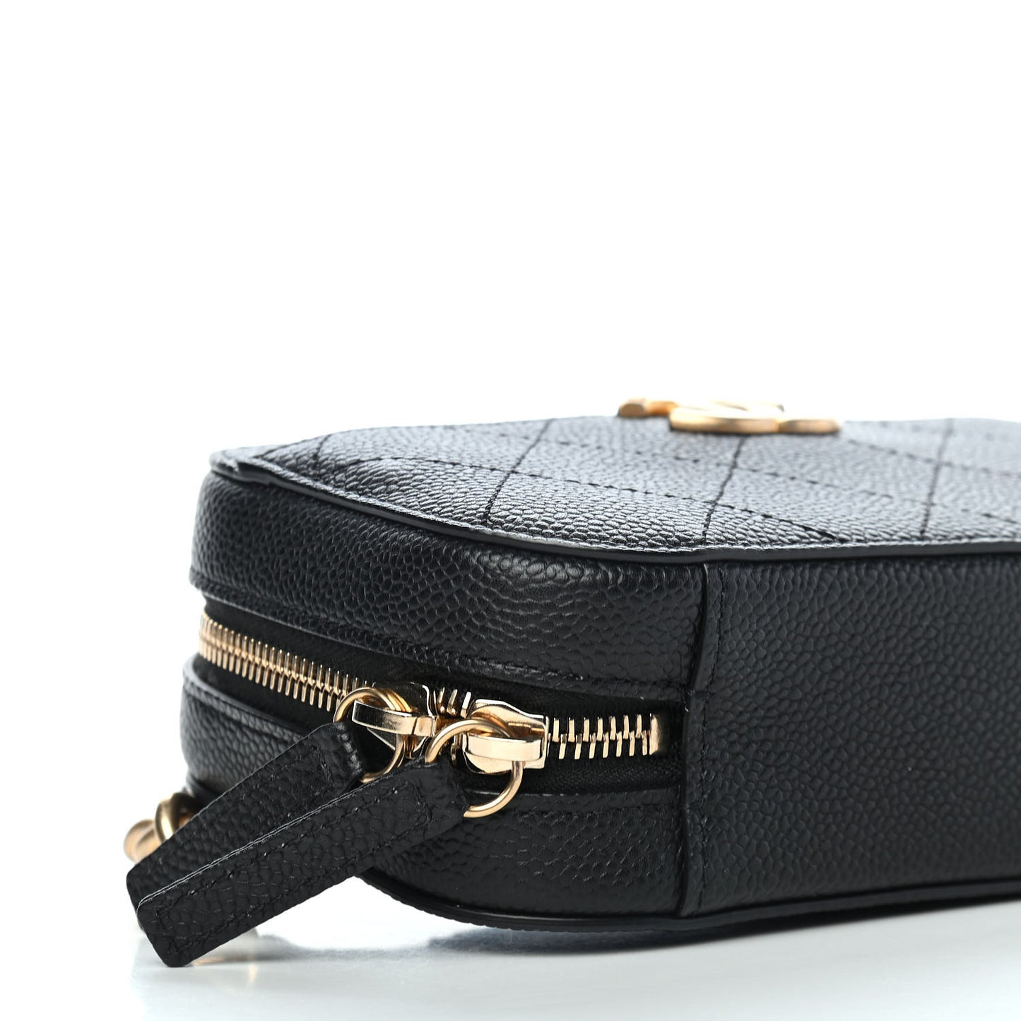 Caviar Quilted Waist Bag Black