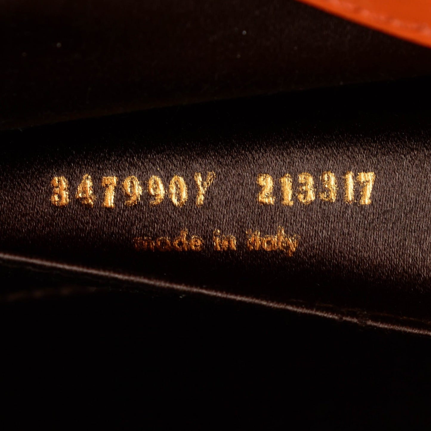 Textured Patent Monogram Large Belle De Jour Clutch Orange