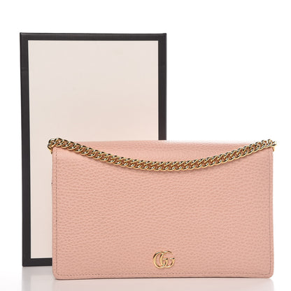 Gucci Dollar Calfskin Mini GG Marmont Chain Wallet Perfect Pink 8 of 8