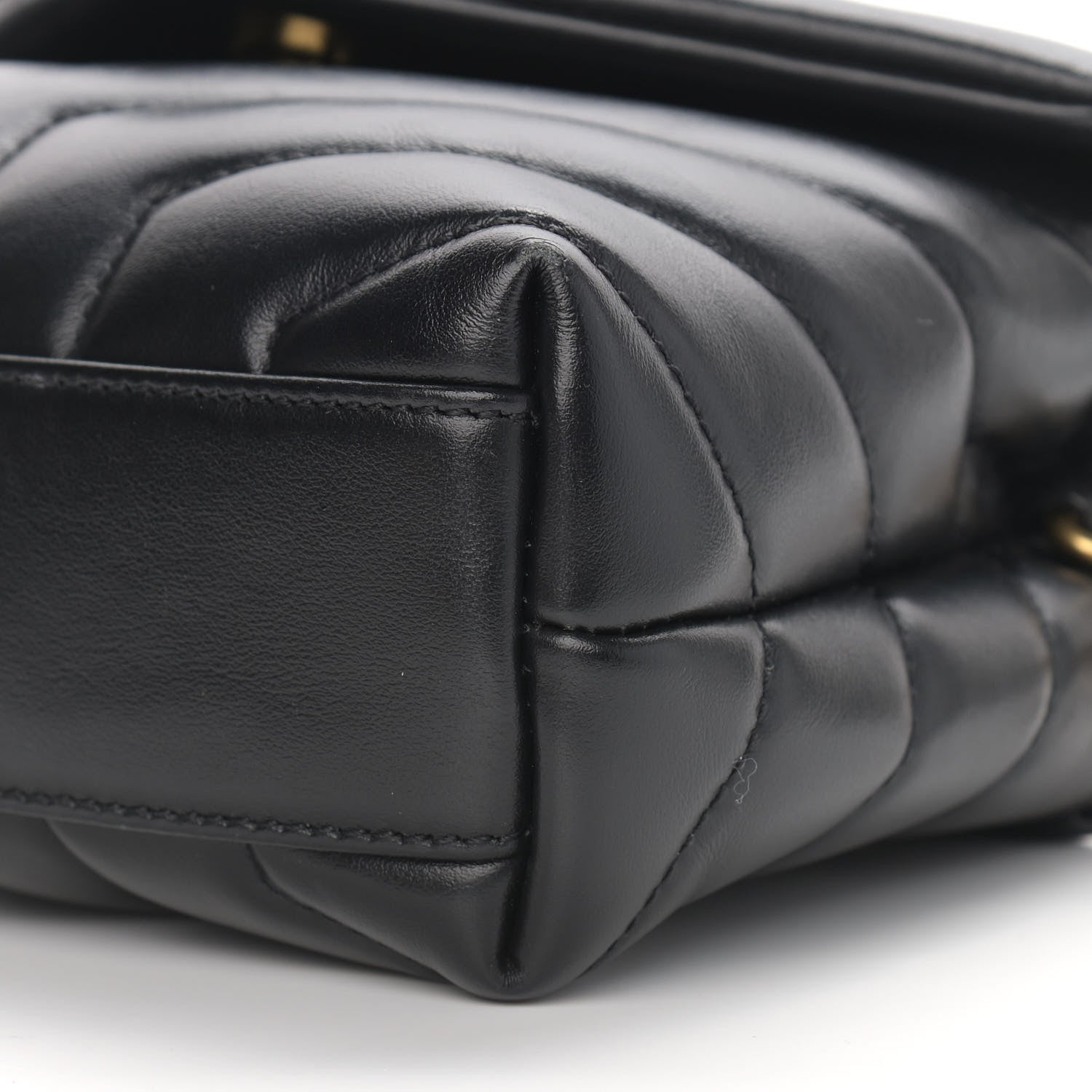 Saint Laurent Calfskin Y Quilted Monogram Toy Loulou Crossbody Bag Black 8 of 8