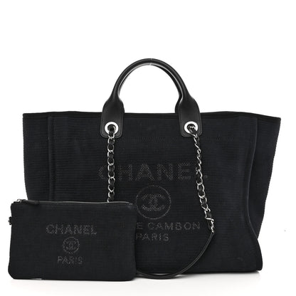 Chanel Mixed Fibers Medium Deauville Tote Black 1 of 10