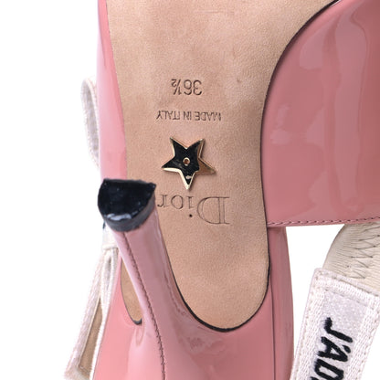 Christian Dior Patent Ribbon J'Adior Slingback 100mm Pumps 36.5 Pink 10 of 11