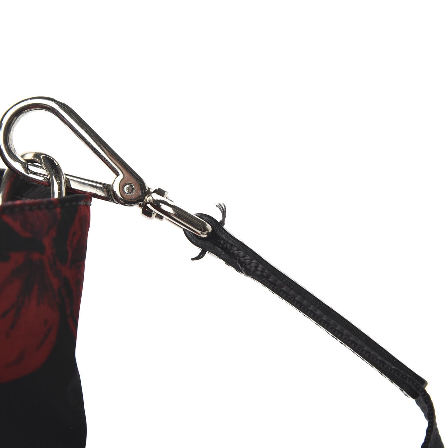 Tessuto Nylon Rose Satchel Black Rosso