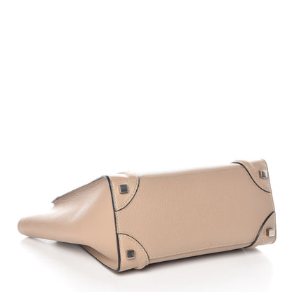 Celine Drummed Calfskin Micro Luggage Dune 4 of 9