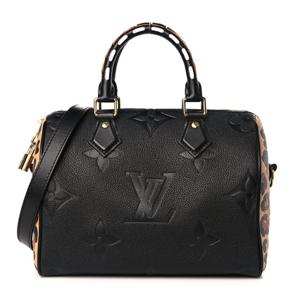 Louis Vuitton Empreinte Monogram Giant Wild At Heart Speedy Bandouliere 25 Black 1 of 8
