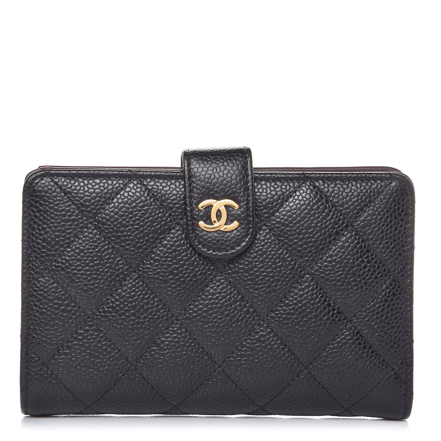 Chanel Caviar Quilted Zipped Pocket Wallet Black 1 of 9