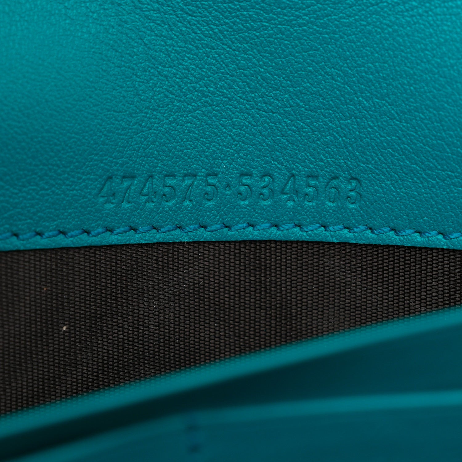 Gucci Velvet Matelasse GG Marmont Chain Wallet Pavone Cyan 9 of 14