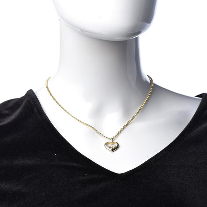 Chopard 18K Yellow Gold 5 Happy Diamonds Icons Heart Pendant Necklace 2 of 8