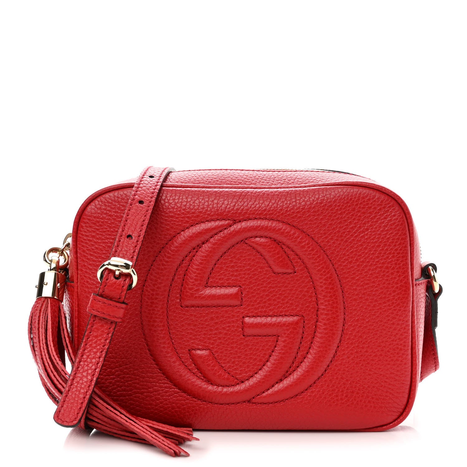Gucci Pebbled Calfskin Small Soho Disco Bag Tabasco Red 1 of 10