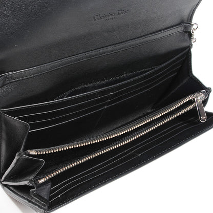 Christian Dior Grained Calfskin Mania Rendez-Vous Chain Wallet Black 5 of 7