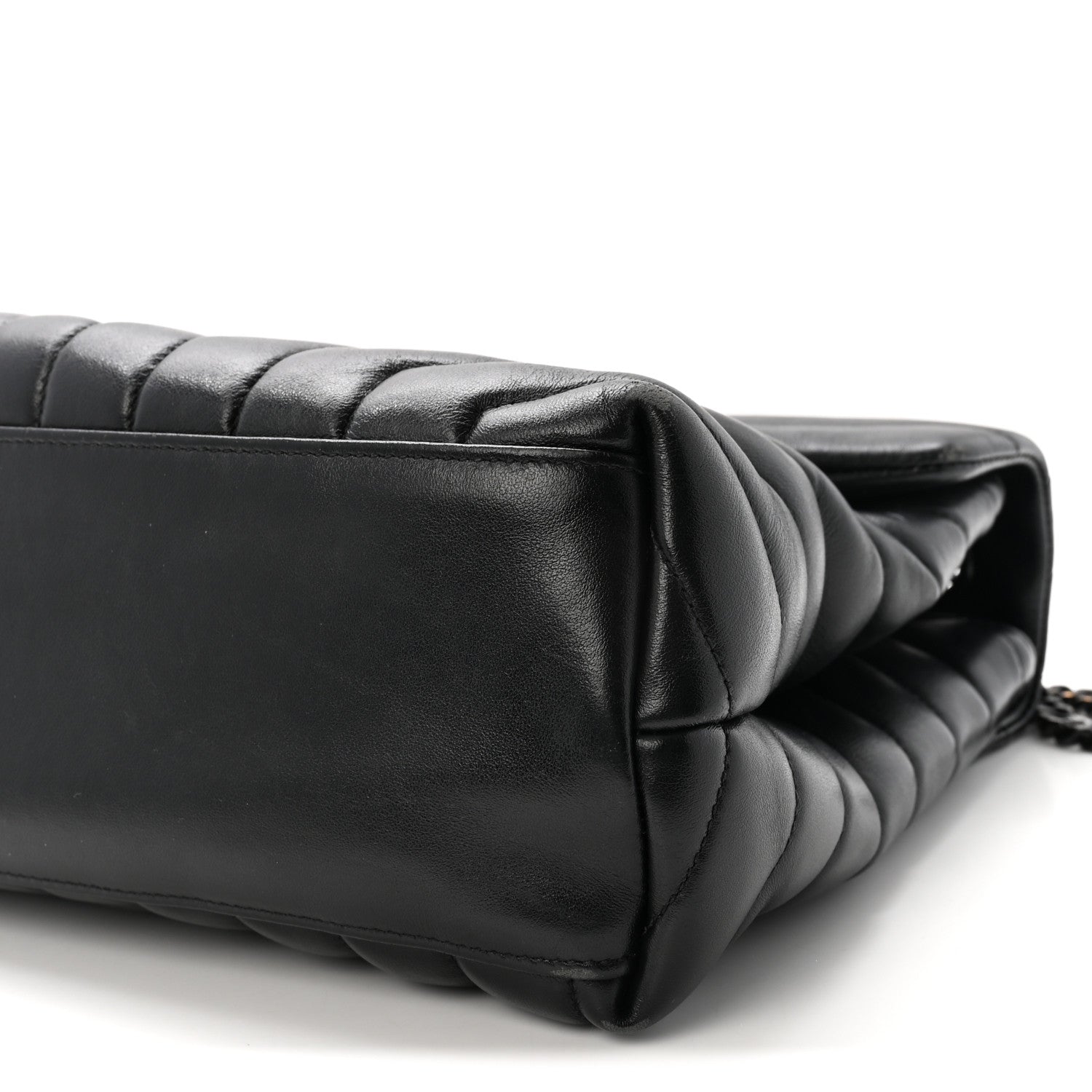 Saint Laurent Calfskin Y Quilted Monogram Medium Loulou Chain Satchel Black 9 of 9