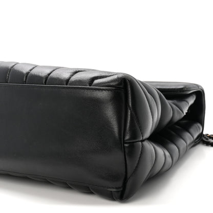 Saint Laurent Calfskin Y Quilted Monogram Medium Loulou Chain Satchel Black 9 of 9
