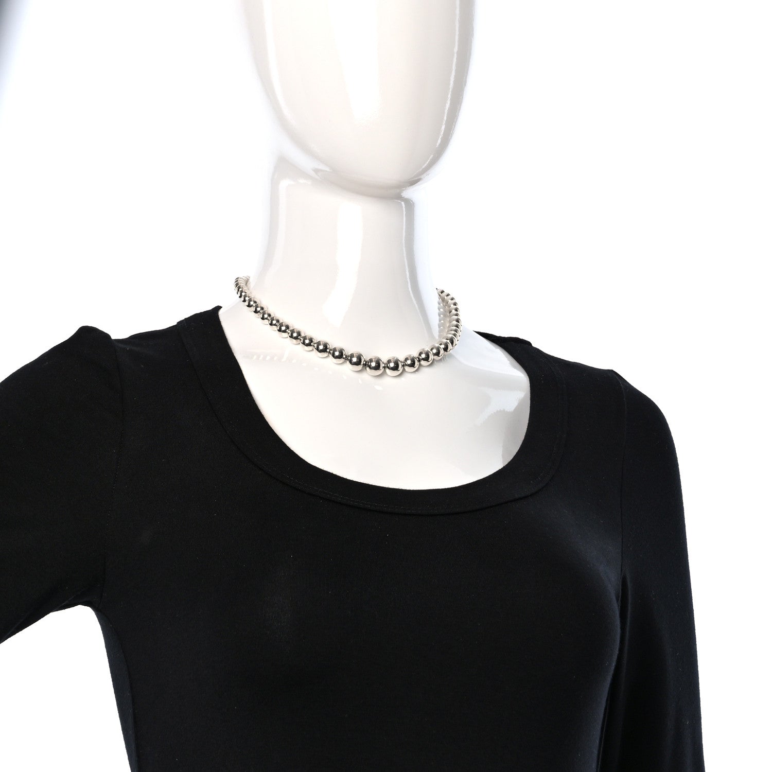 Tiffany Sterling Silver HardWear Graduated Ball Necklace 3 of 4