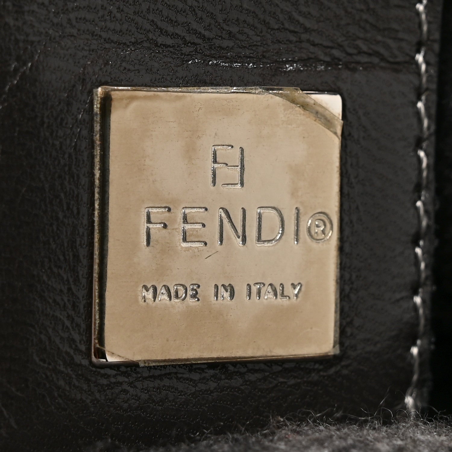 Fendi Wool Zucca Mama Baguette Grey 6 of 10