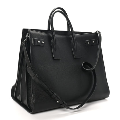 Saint Laurent Grained Calfskin Large Souple Sac De Jour Black 4 of 10