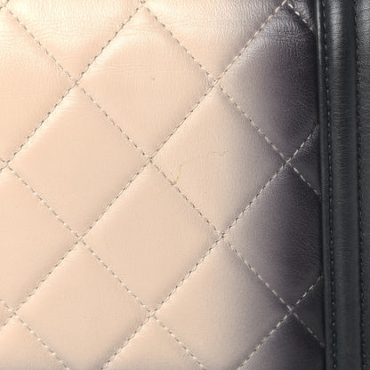Chanel Calfskin Ombre Quilted New Medium Boy Flap Black Beige 7 of 8