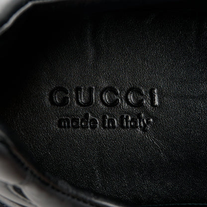 Gucci Dali Soft Calfskin Cut Out Interlocking G Mens Rhyton Sneakers 11 Black Ivoire 8 of 10