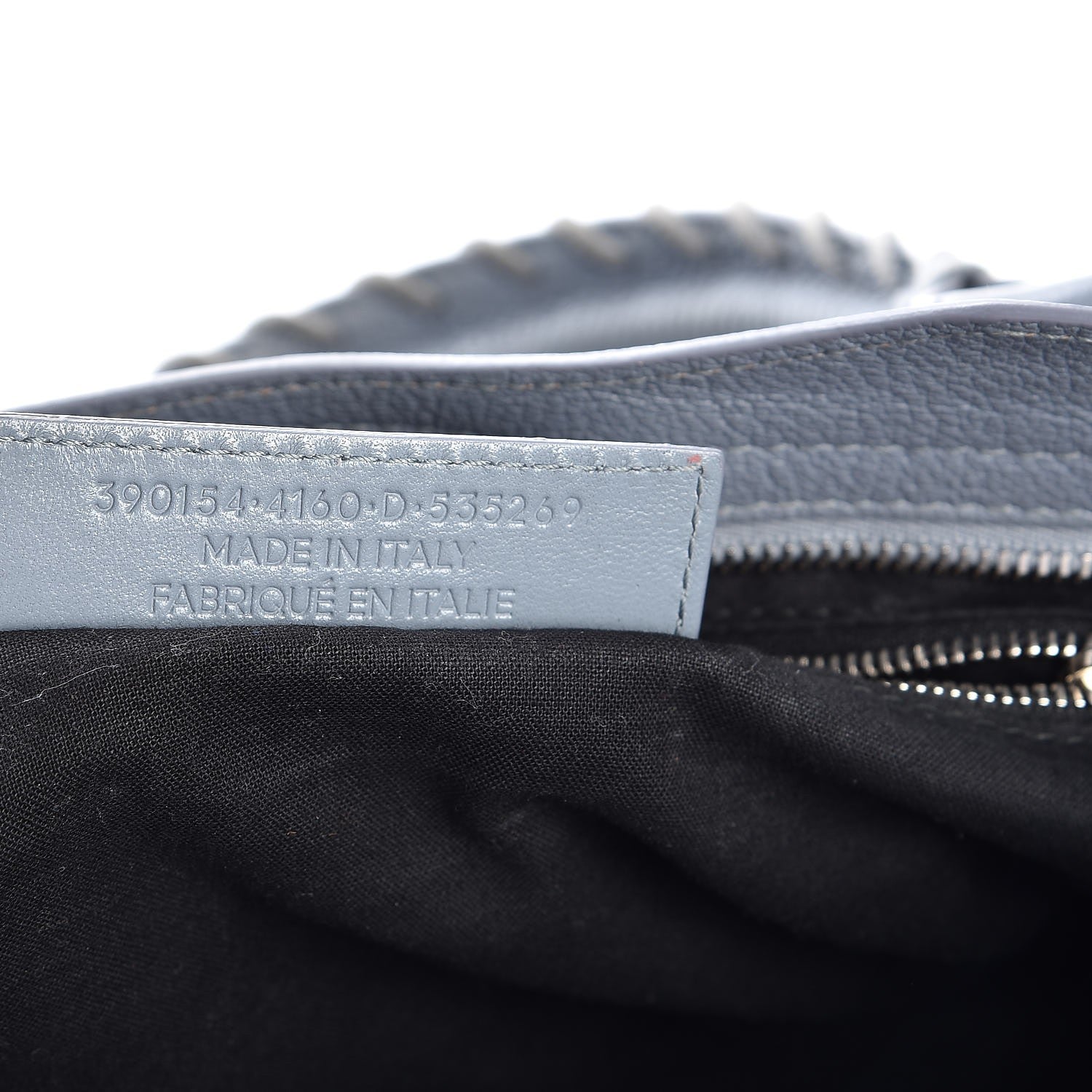Louis Vuitton BALENCIAGA Chevre Silver Metallic Edge City Blue Acier 7 of 7