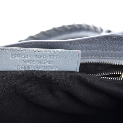 Louis Vuitton BALENCIAGA Chevre Silver Metallic Edge City Blue Acier 7 of 7