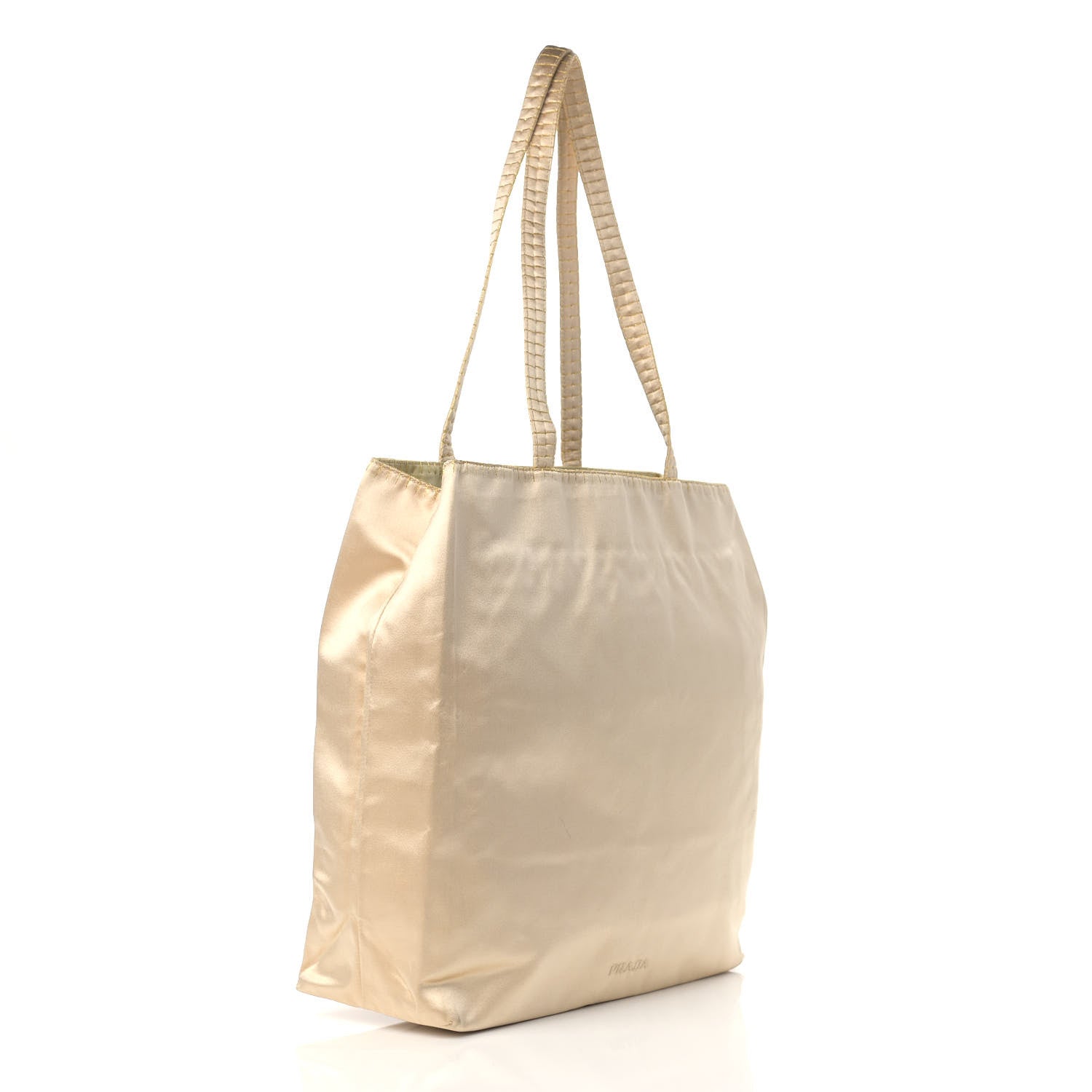 Prada Satin Raso Shoulder Bag Gold 3 of 11