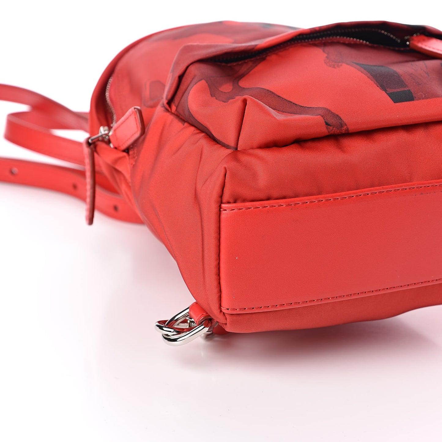 Nylon Bambi Print Nano Backpack Red