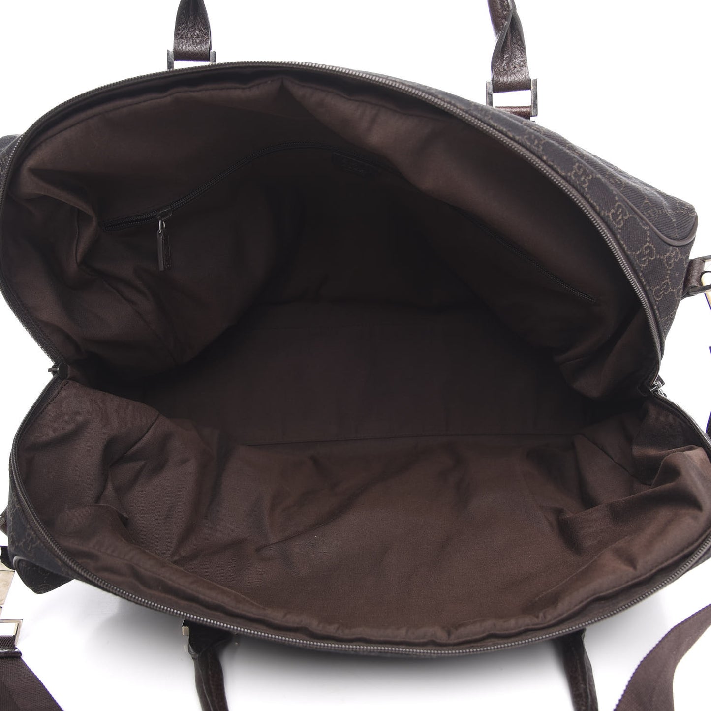 Denim Monogram Large Carry On Duffle Dark Brown