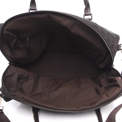 Gucci Denim Monogram Large Carry On Duffle Dark Brown 4 of 8