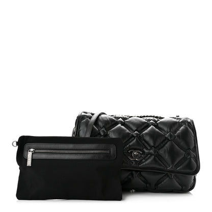 Chanel Calfskin Quilted Large Chesterfield Flap Black 1 of 12