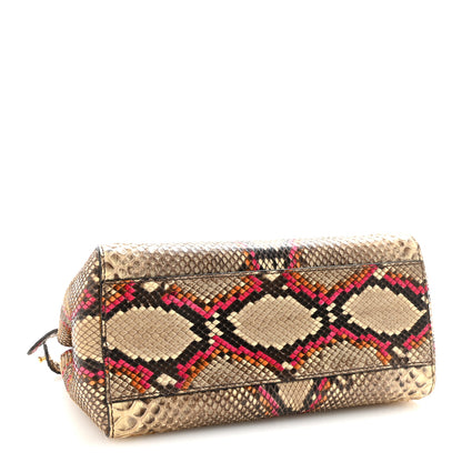 Fendi Snakeskin Mini Peekaboo Iconic Satchel Daisy Roccia 4 of 9