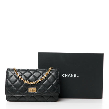 Chanel Aged Calfskin Quilted Reissue Wallet On Chain WOC Black 12 of 12