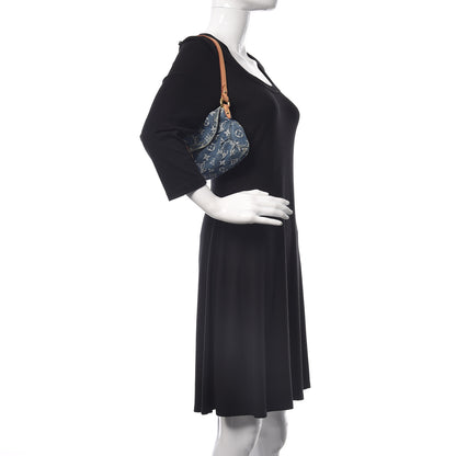 Louis Vuitton Monogram Denim Mini Pleaty Blue 2 of 10