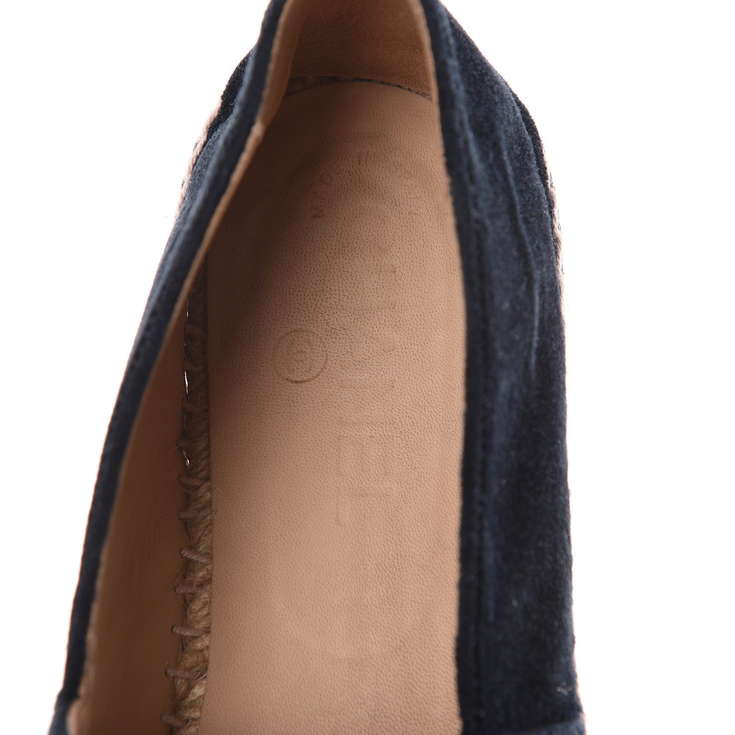 Chanel Velvet CC Espadrilles 39 Dark Navy Black 6 of 8
