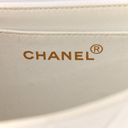 Chanel Lambskin Quilted Medium Single Flap White 6 of 15