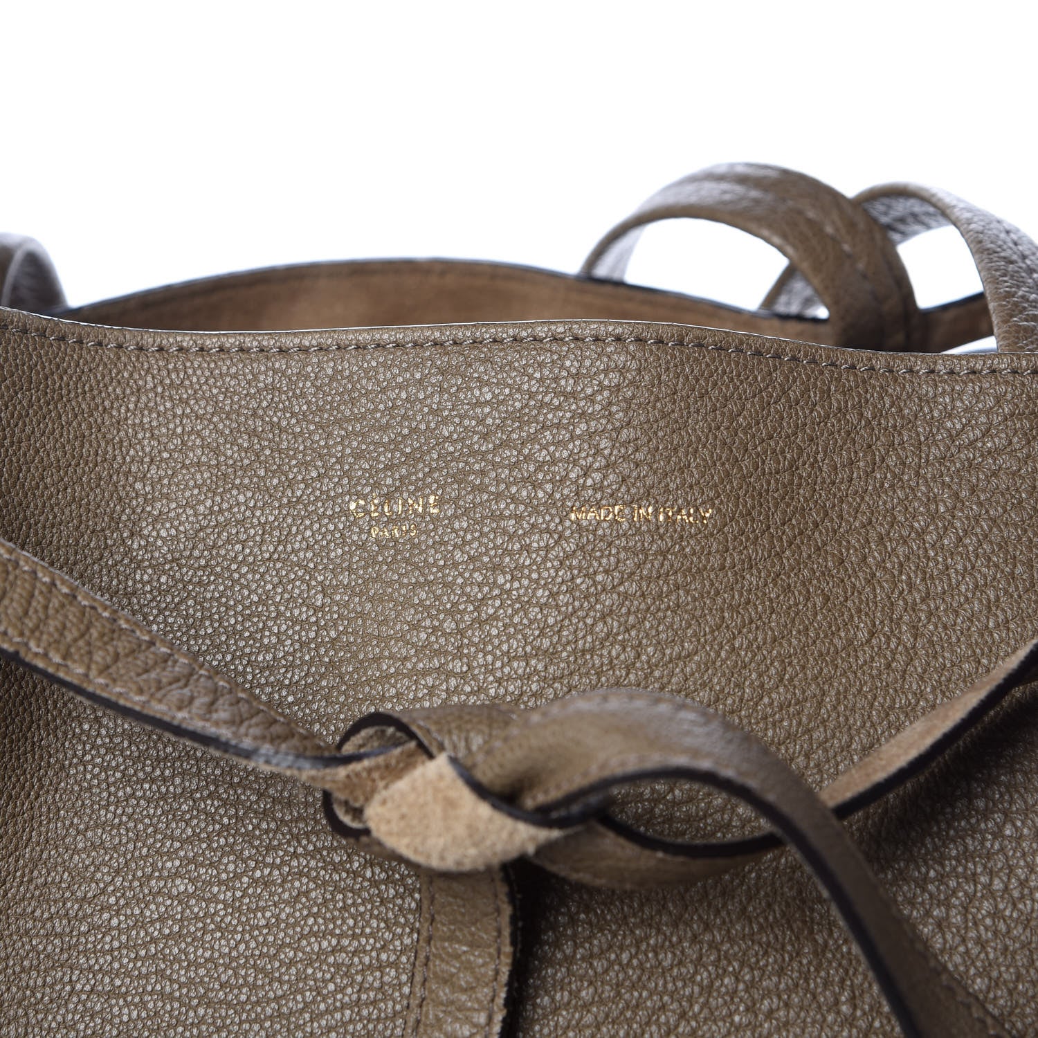 Celine Soft Grained Calfskin Medium Belt Cabas Phantom Souris 6 of 15