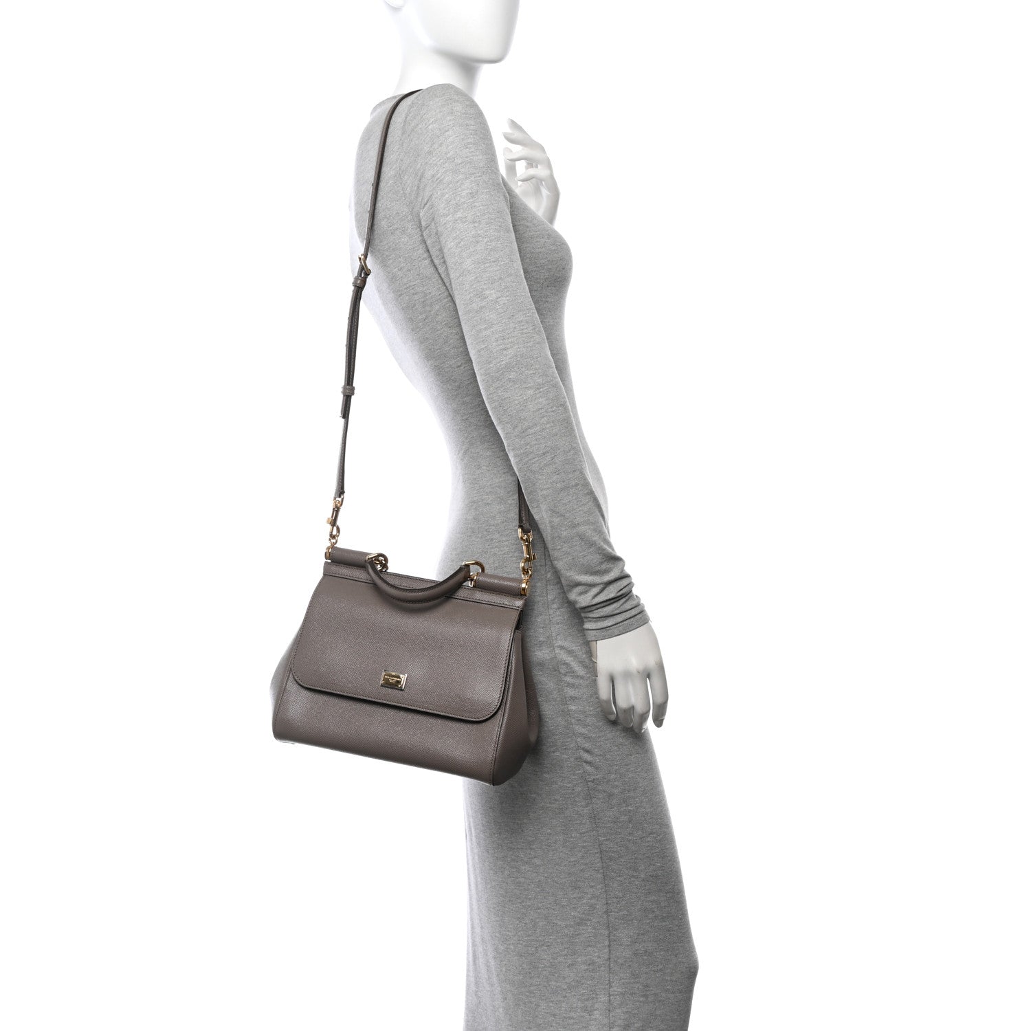 Dolce & Gabbana Dauphine Medium Miss Sicily Satchel Grey 2 of 15