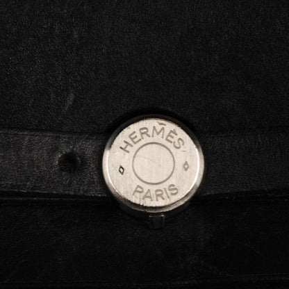 Hermes Toile Vache Calfskin Herbag 40 GM Black 8 of 12
