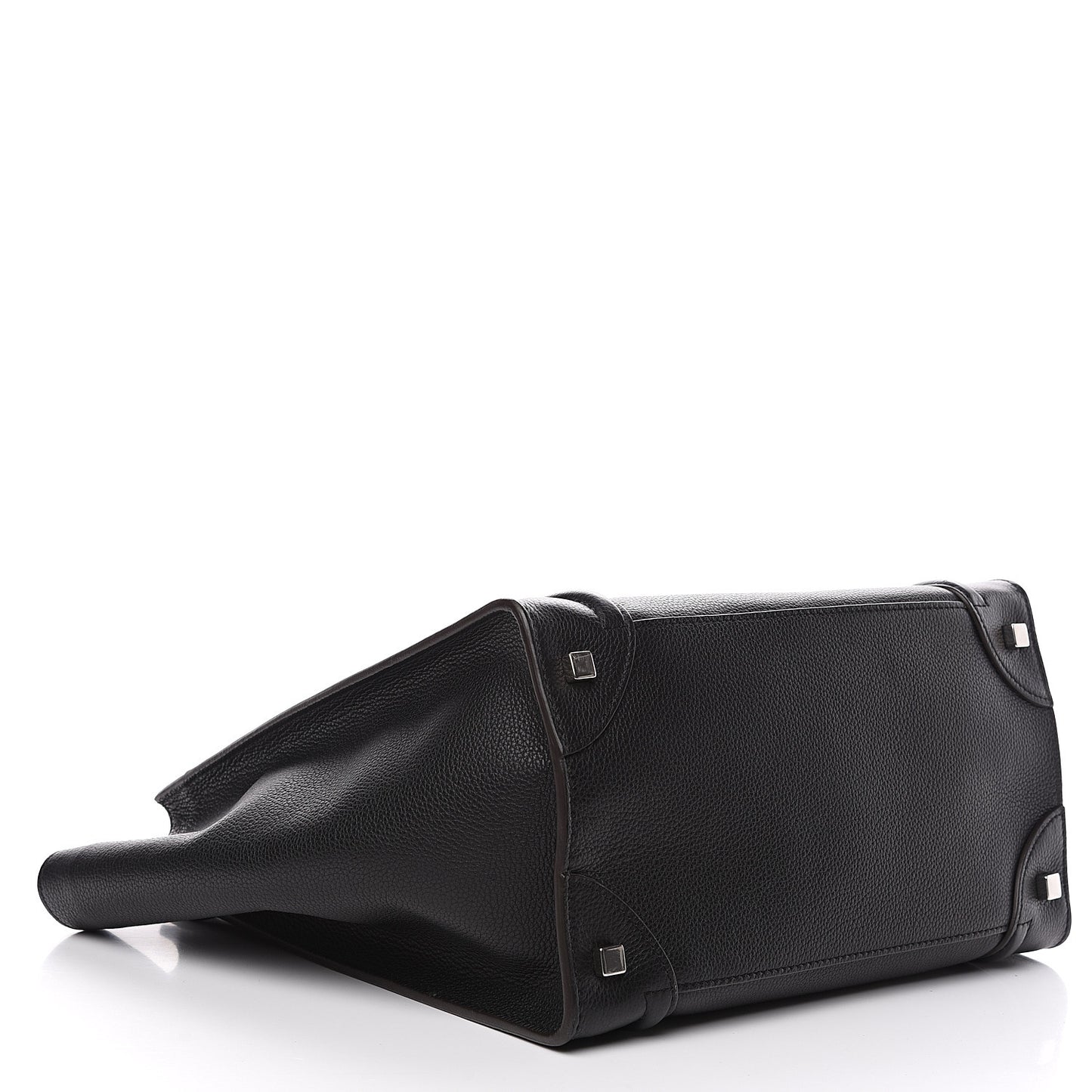 Drummed Calfskin Mini Luggage Black