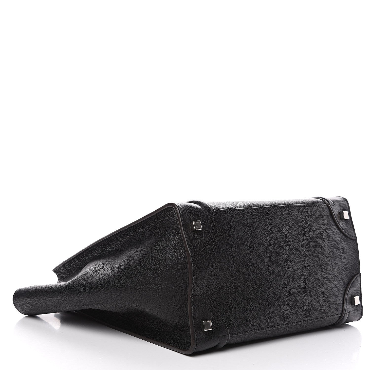 Celine Drummed Calfskin Mini Luggage Black 3 of 9
