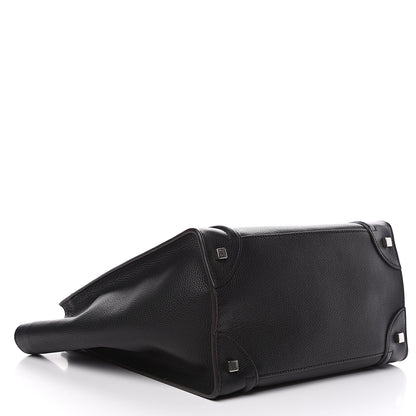 Celine Drummed Calfskin Mini Luggage Black 3 of 9