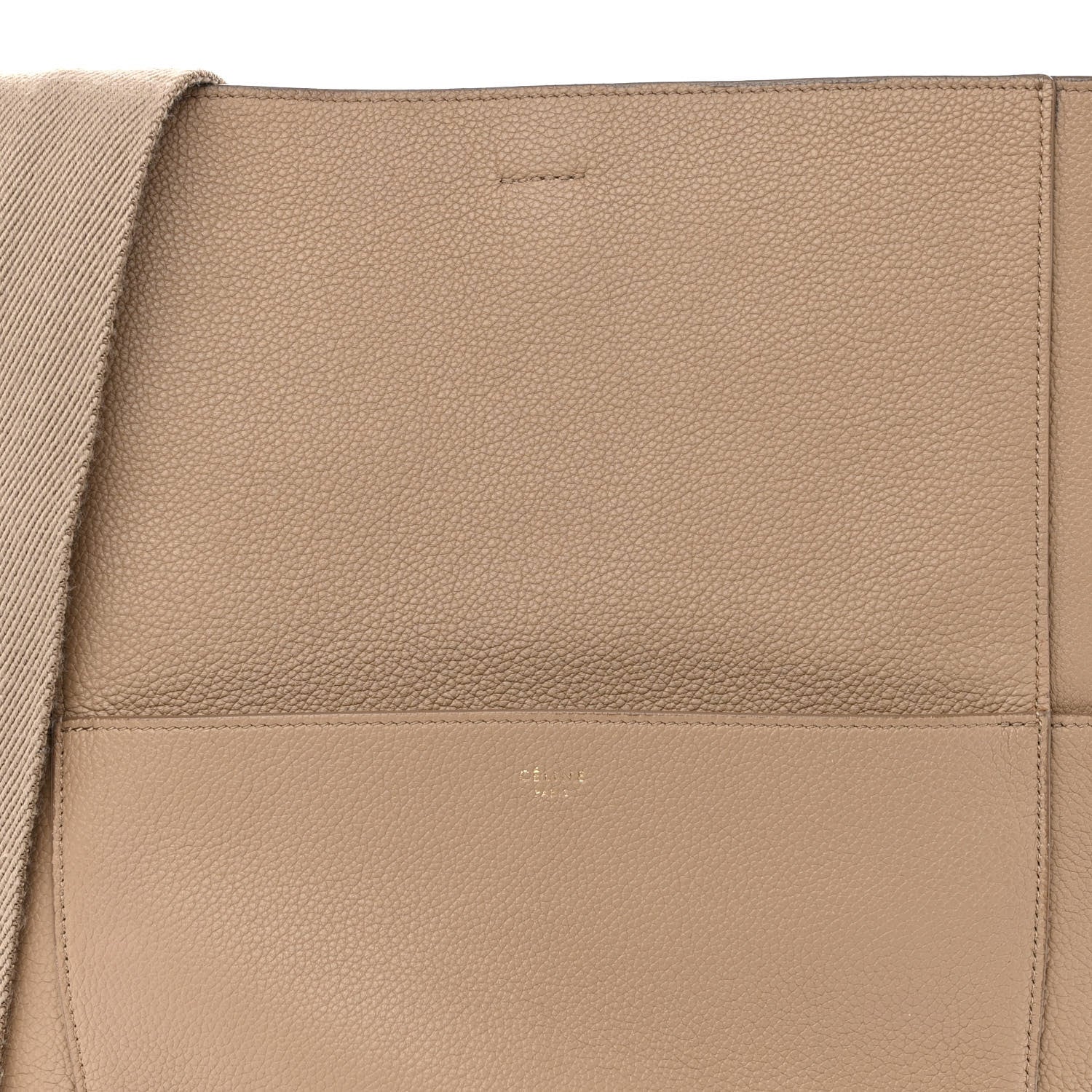 Celine Soft Grained Calfskin Sangle Bucket Bag Dune 9 of 15