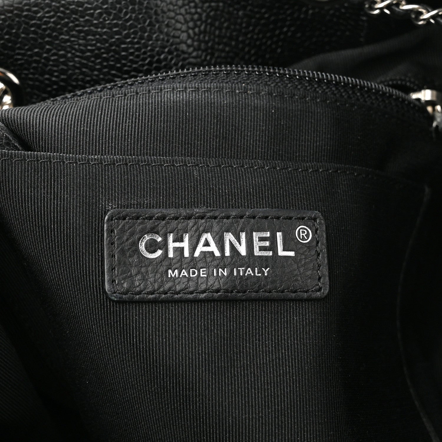 Chanel Caviar Quilted Small Chain Bucket Bag Black 5 of 9