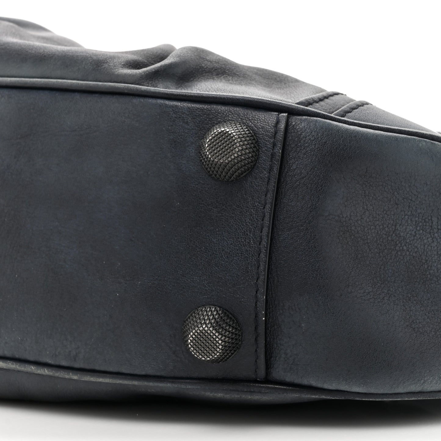 Used Calfskin Small Le Cagole Shoulder Bag Navy